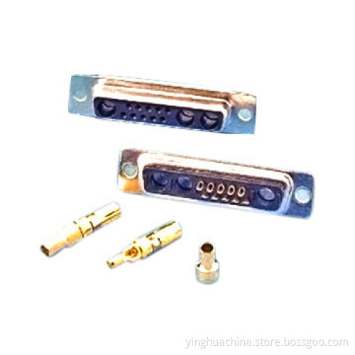 D-sub Connector Coaxial Crimps, Male/Female Type through hole rivet 50/75 Ohm 0591